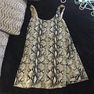 Tobi backless snakeskin dress